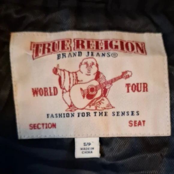 True Religion Red and Black Puffer Jacket - Picture 3 of 3